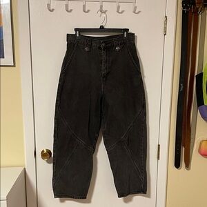 Princess Polly Charcoal Wide-Leg Jeans